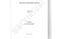 What To Include In A Real Estate Investment Analysis